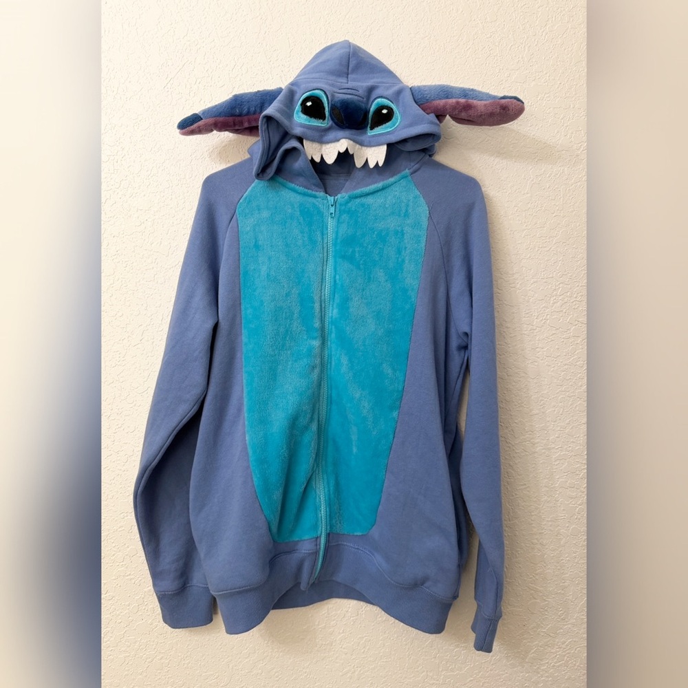 Disney Lilo & Stich Ears Hoodie Front Zip Jacket Character - S